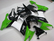 Load image into Gallery viewer, Green and Black White Factory Style - NINJA ZX-10R 08-10 Fairing Kit
