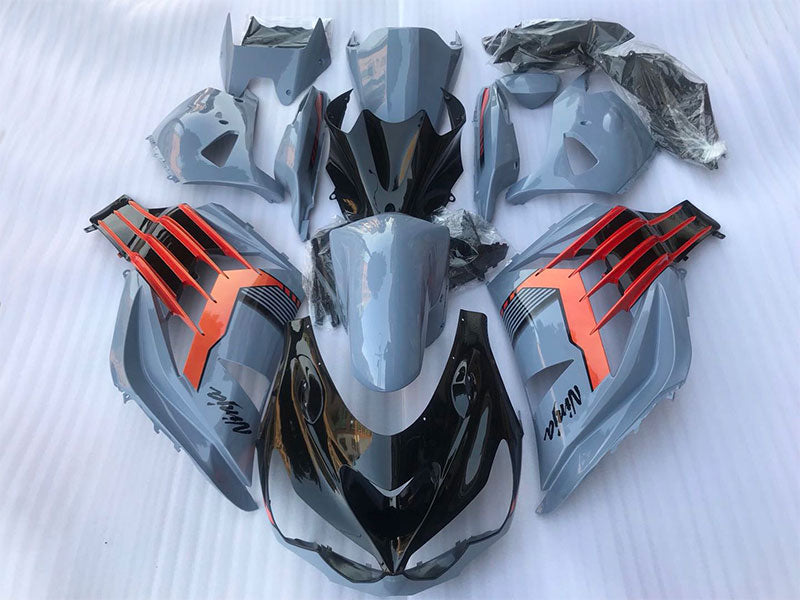 Grey and Red Factory Style - NINJA ZX-14R 12-25 Fairing Kit
