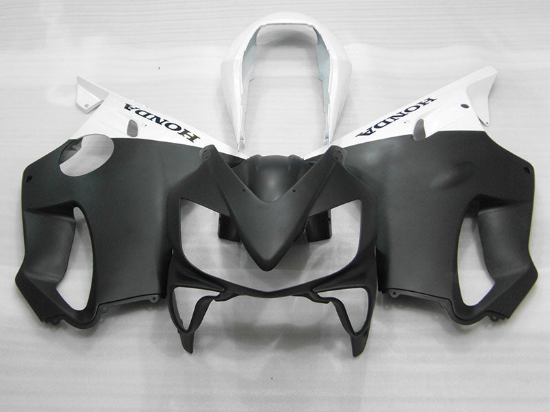 Matte Black and White Factory Style - CBR600 F4i 04-06 Fairing Kit