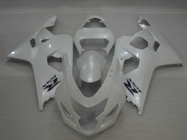 Pearl White with Black Decals Factory Style - GSX-R750 04-05 Fairing Kit