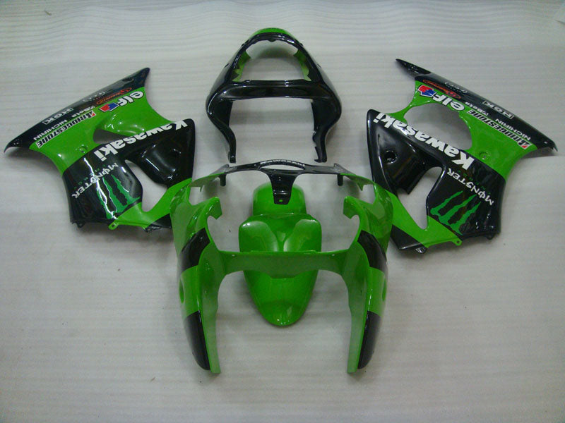 Green and Black Monster - NINJA ZX-6R 00-02 Fairing Kit