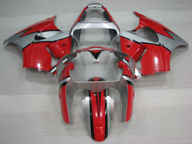 Red and Silver Factory Style - NINJA ZX-6R 00-02 Fairing Kit