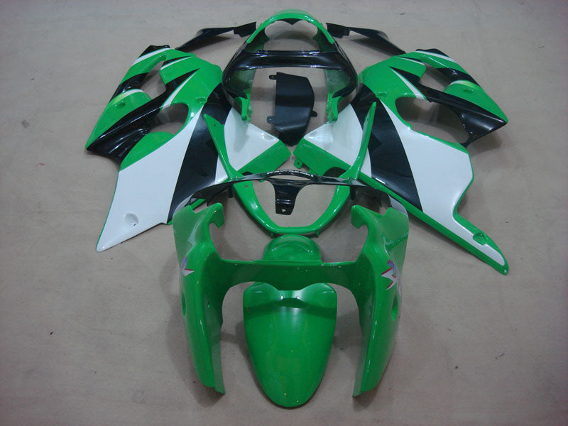 Green Black Factory Style - NINJA ZX-6R 00-02 Fairing Kit