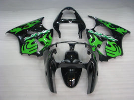 Black and Green Factory Style - NINJA ZX-6R 00-02 Fairing Kit