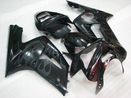 Black and Grey Flame - NINJA ZX-6R 03-04 Fairing Kit
