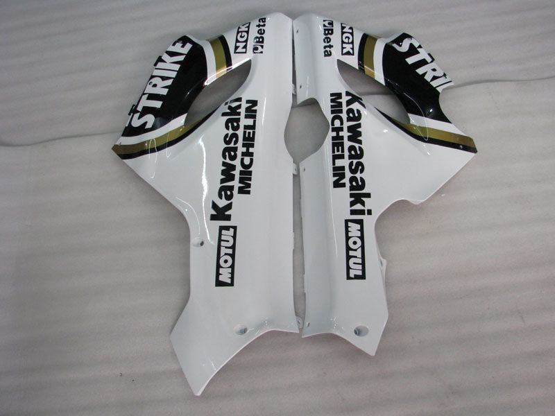 Black and White Lucky Strike - NINJA ZX-6R 05-06 Fairing Kit