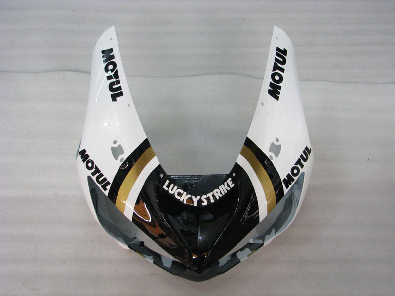 Black and White Lucky Strike - NINJA ZX-6R 05-06 Fairing Kit