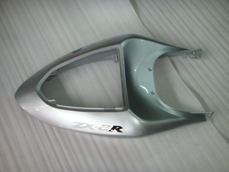 Silver and Matte Black Factory Style - NINJA ZX-6R 05-06 Fairing Kit