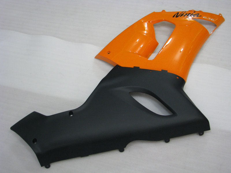 Orange and Matte Black Factory Style - NINJA ZX-6R 05-06 Fairing Kit