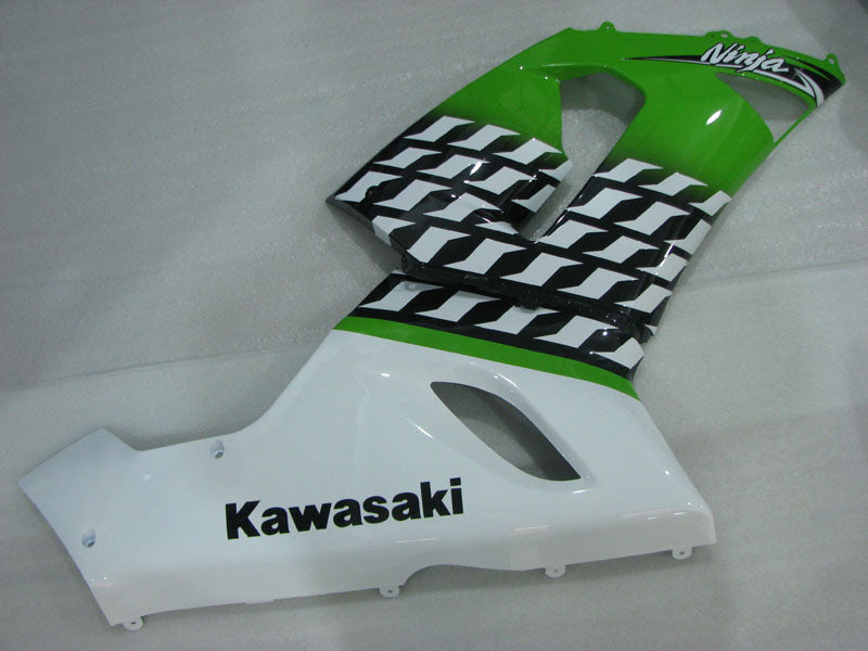 Green and White Factory Style - NINJA ZX-6R 05-06 Fairing Kit