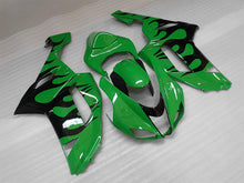 Load image into Gallery viewer, Green and Black Flame - NINJA ZX-6R 07-08 Fairing Kit