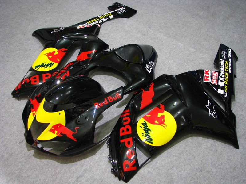 Black Red Bull - NINJA ZX-6R 07-08 Fairing Kit