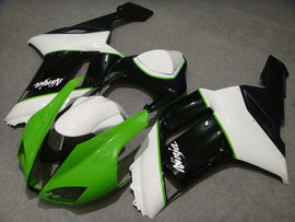 White Green and Black Factory Style - NINJA ZX-6R 07-08 Fairing Kit