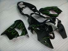 Load image into Gallery viewer, Black with Green Flame - NINJA ZX-9R 00-01 Fairing Kit