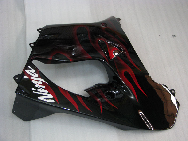 Black Red Flame - NINJA ZX-9R 00-01 Fairing Kit