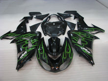Load image into Gallery viewer, Black and Green Flame - NINJA ZX-10R 06-07 Fairing Kit