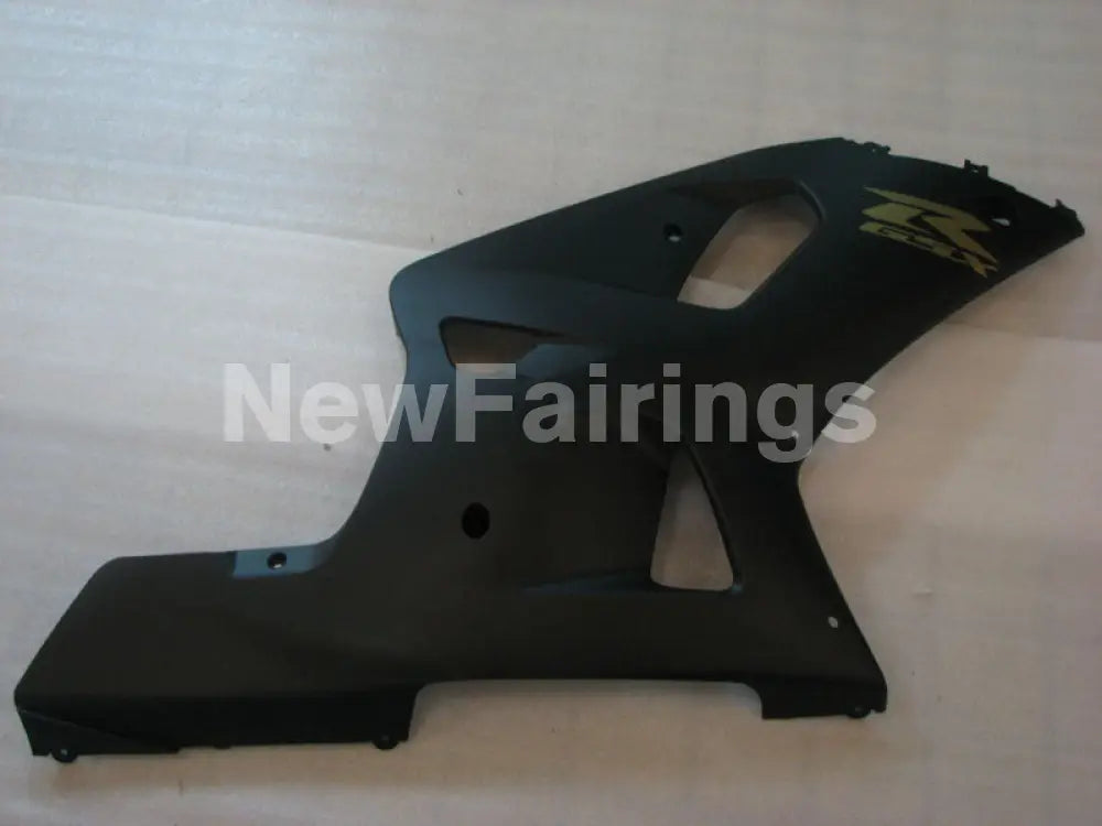 Matte Black with Golden Decals Factory Style - GSX-R600 01-03 Fairing Kit