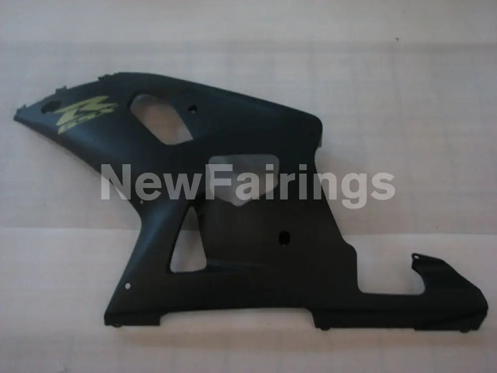 Matte Black with Golden Decals Factory Style - GSX-R600 01-03 Fairing Kit