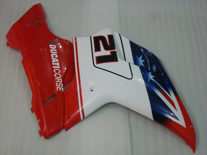 Number 21 Red and White Black Star - Ducati 848/1098/1198