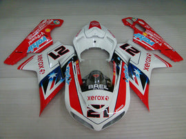 Number 21 Red and White Star - Ducati 1098 07-11 Fairing
