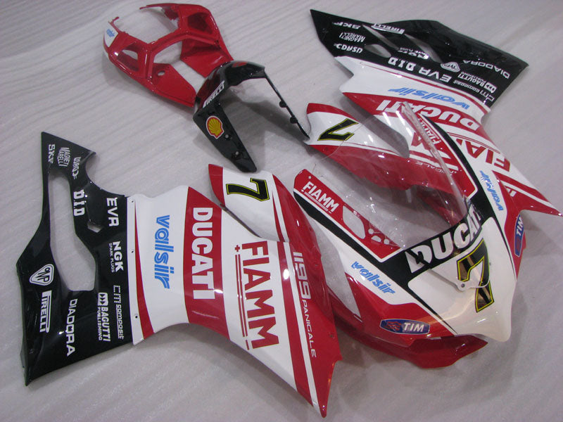 Number 7 Red and White Black TIM - Ducati 1199 Panigale