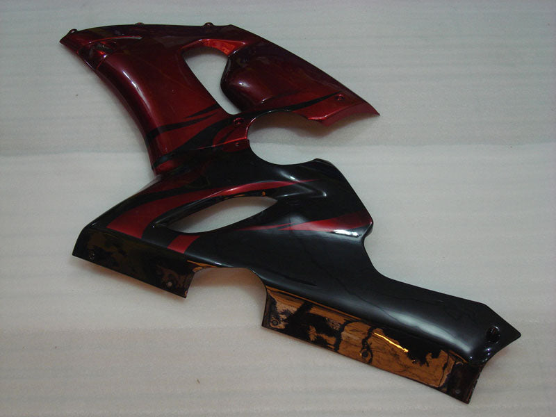 Red and Black Flame - NINJA ZX-6R 05-06 Fairing Kit