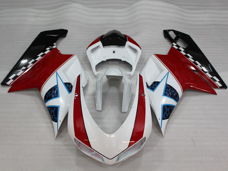 Red White and Black Star - Ducati 848/1098/1198 07-11