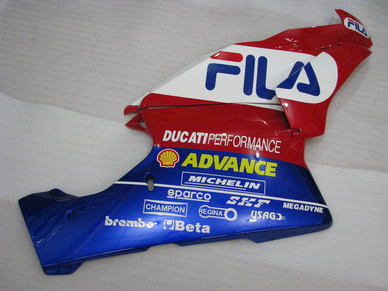 Red and White Blue FILA - Ducati 749/999 03-04 Fairing Kit