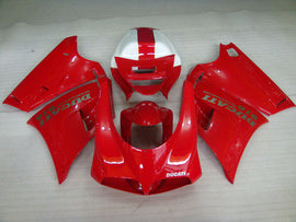 Red and White Factory Style - Ducati 916 96-02 Fairing Kit
