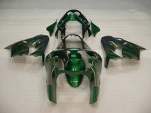 Load image into Gallery viewer, Silver and Green Flame - NINJA ZX-9R 00-01 Fairing Kit