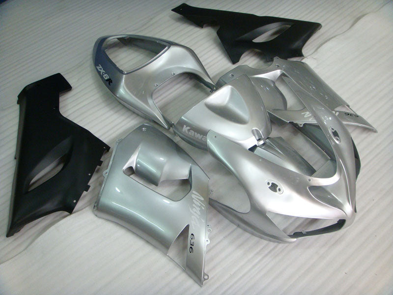 Silver and Matte Black Factory Style - NINJA ZX-6R 05-06