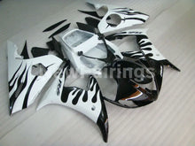 Load image into Gallery viewer, White and Black Flame - YZF-R6 03-04 Fairing Kit Vehicles &amp; Parts &gt; Vehicle Parts &amp; Accessories &gt; Motor Vehicle Parts &gt;