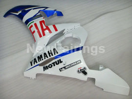 White and Blue FIAT - YZF-R6 03-04 Fairing Kit Vehicles & Parts > Vehicle Parts & Accessories > Motor Vehicle Parts >