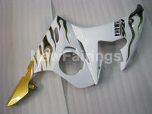 Load image into Gallery viewer, White and Gold Flame - YZF-R6 03-04 Fairing Kit Vehicles &amp; Parts &gt; Vehicle Parts &amp; Accessories &gt; Motor Vehicle Parts &gt;