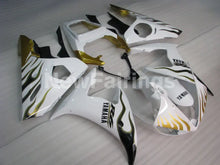 Load image into Gallery viewer, White and Gold Flame - YZF-R6 03-04 Fairing Kit Vehicles &amp; Parts &gt; Vehicle Parts &amp; Accessories &gt; Motor Vehicle Parts &gt;