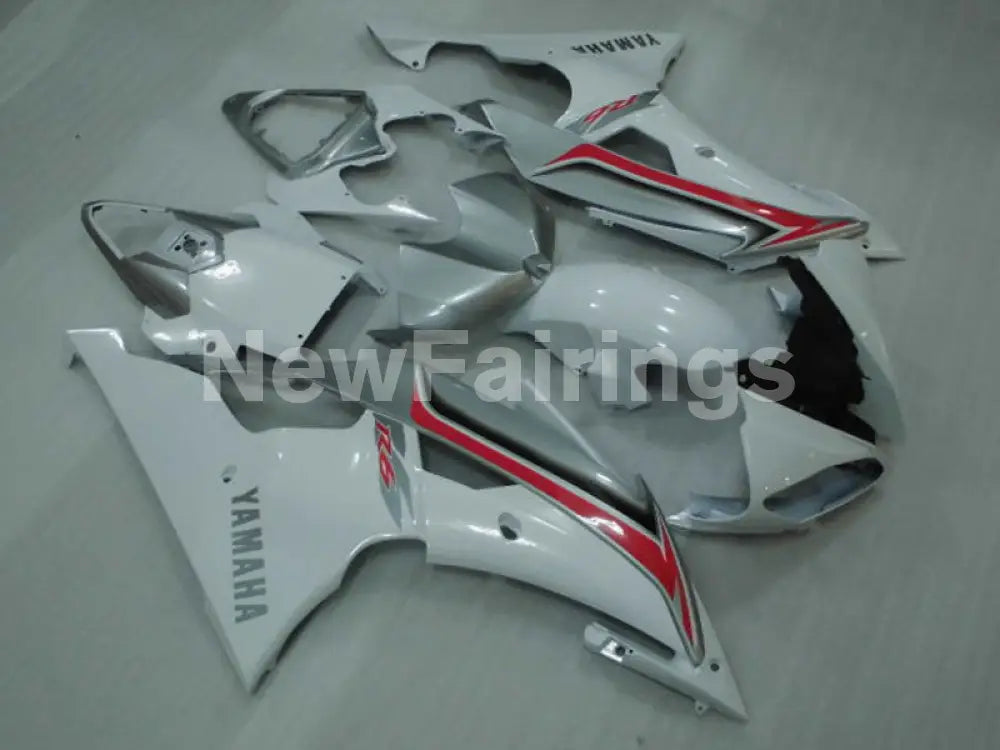 White and Silver Factory Style YZF R6 Fairing Kit for Selective Buying ...