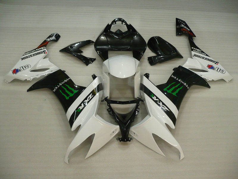 White and Black Monster - NINJA ZX-10R 08-10 Fairing Kit