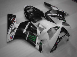 White and Black Monster - NINJA ZX-6R 03-04 Fairing Kit