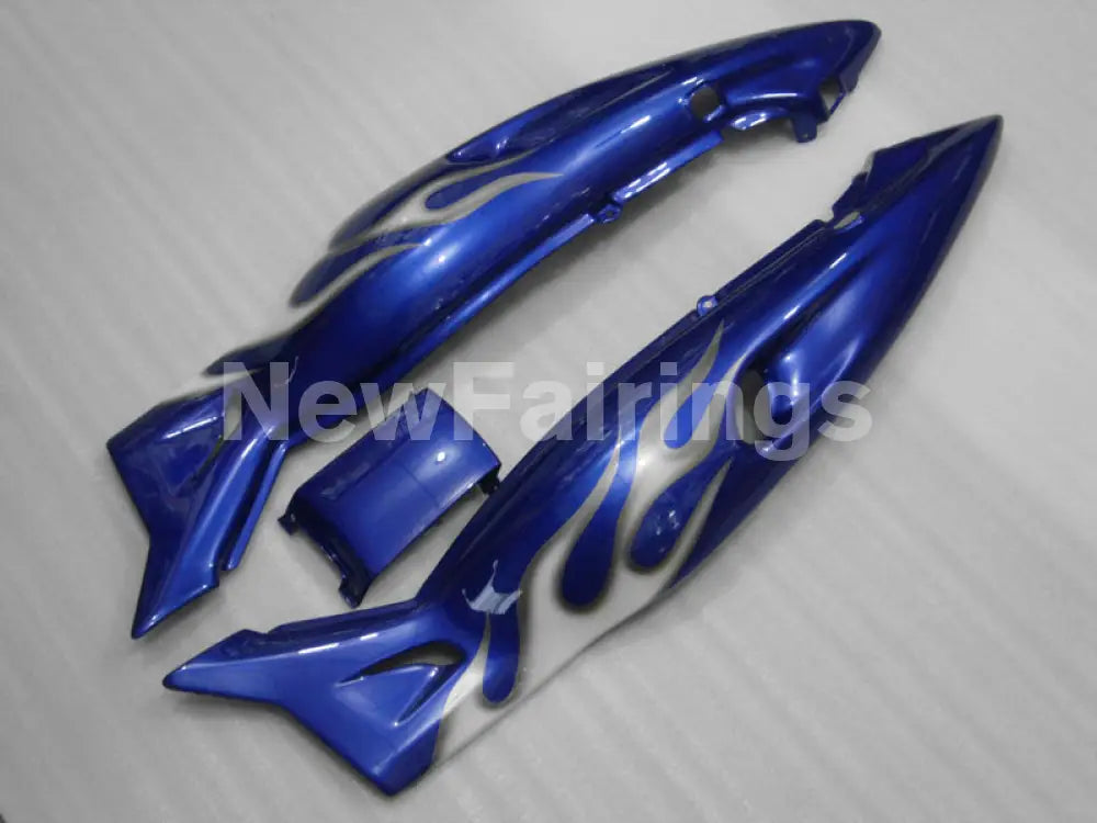 White and Blue Flame - YZF600R Thundercat 96-07 Fairing Kit Vehicles & Parts > Vehicle Parts & Accessories > Motor