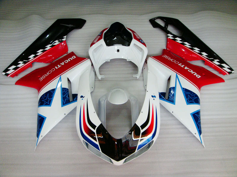 White and Red Black Star - Ducati 848/1098/1198 07-11