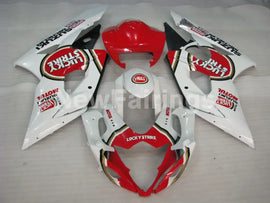 White and Red Lucky Strike - GSX - R1000 05 - 06 Fairing