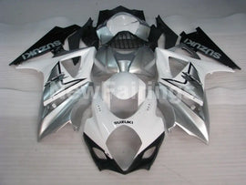 White and Silver Black Factory Style - GSX-R1000 07-08 Fairing Kit