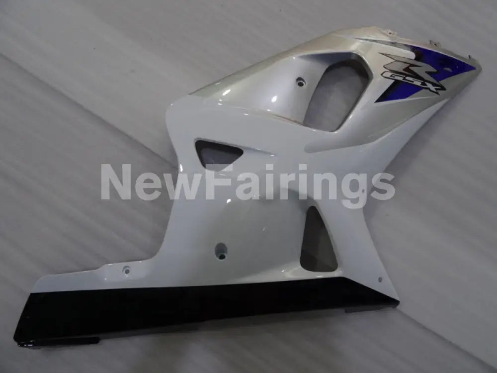 White Silver and Black Factory Style - GSX-R600 01-03 Fairing Kit