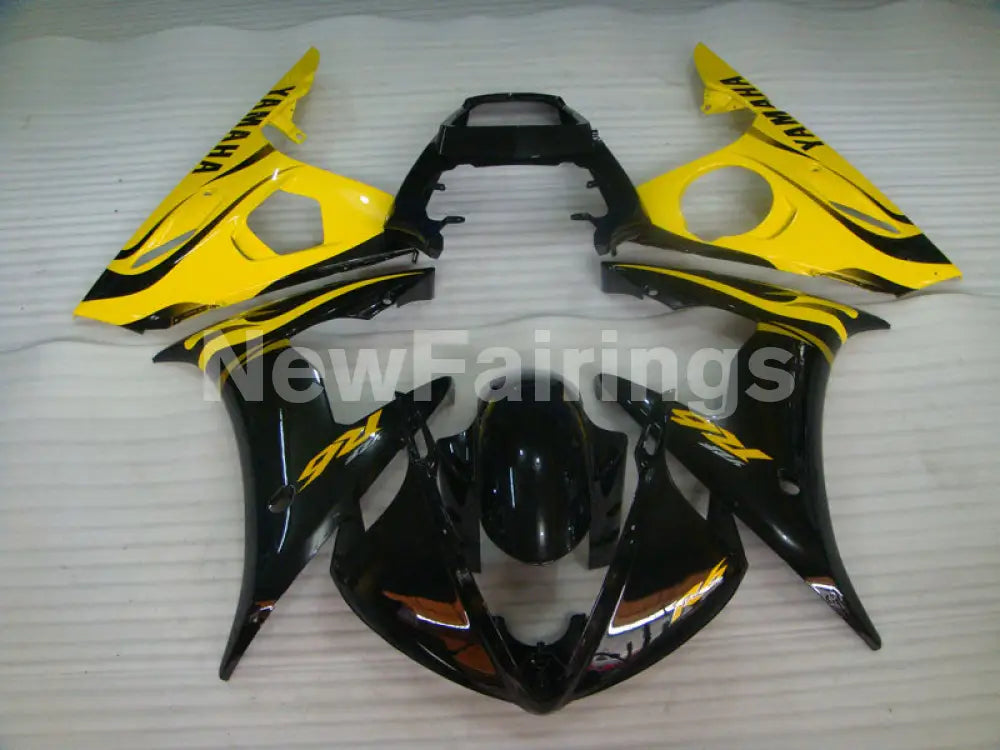 Yellow and Black Factory Style - YZF-R6 03-04 Fairing Kit Vehicles & Parts > Vehicle Parts & Accessories > Motor