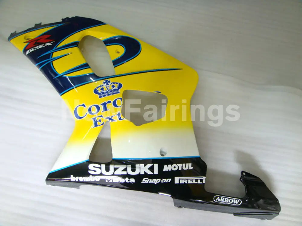 Yellow and Blue Corona - GSX-R600 01-03 Fairing Kit