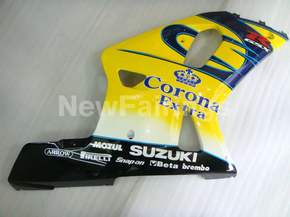 Yellow and Blue Corona - GSX-R600 01-03 Fairing Kit