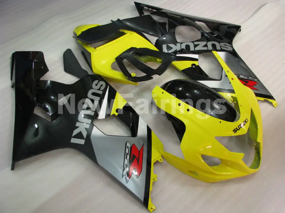Yellow Silver and Black Factory Style - GSX-R750 04-05 Fairing Kit ...