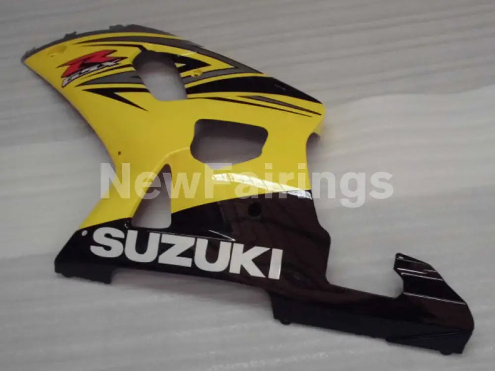 Yellow and Silver Black Factory Style - GSX-R600 01-03 Fairing Kit ...